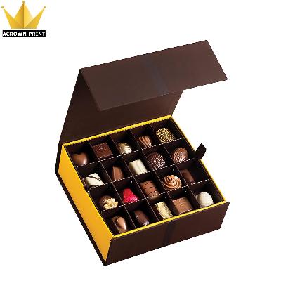 Rigid Chocolate Box 5.75x4x1.25" 6 Cavity